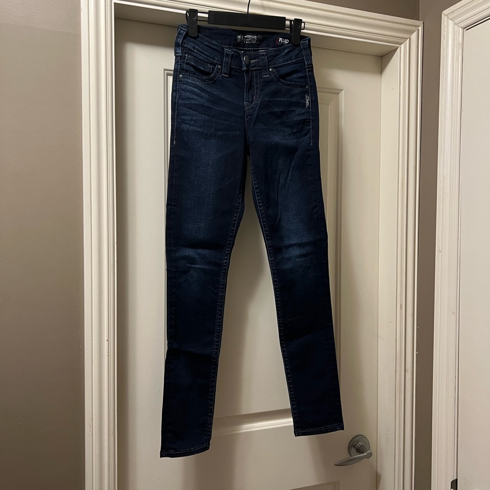 Silver skinny jeans